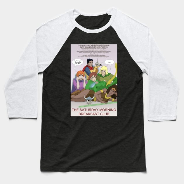 The Saturday Morning Breakfast Club Baseball T-Shirt by Art of Lee Bokma